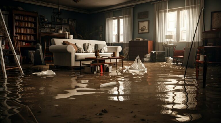 How do I clean my house from water damage?