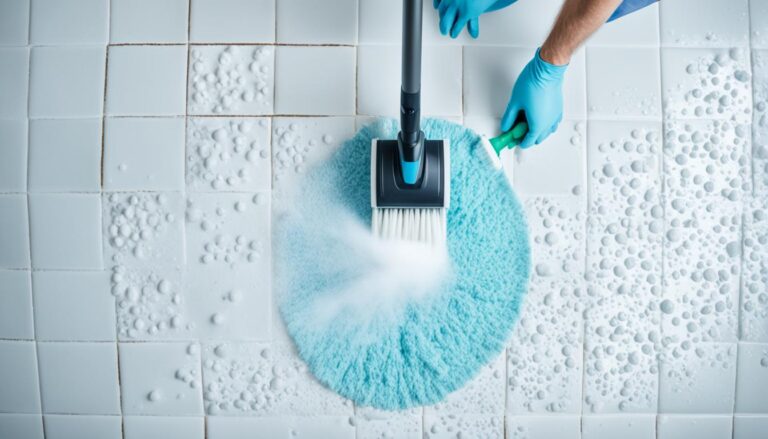 How do professional cleaners clean tile floors?